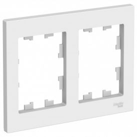 Рамка 2-ая (двойная), Белый, серия Atlas Design, Schneider Electric