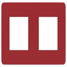 Рамка 2-ая (двойная), Красный/Белый, серия Unica Studio, Schneider Electric