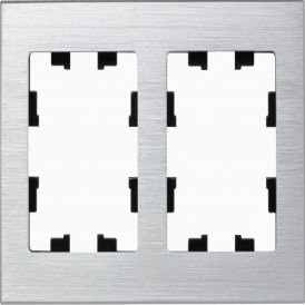 Рамка 2-ая (двойная), Металл Серебро, серия Atlas Design Nature, Schneider Electric