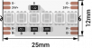 Лента светодиодная LUX, 3838, 240 LED/м, 16,4 Вт/м, 24В, IP33, RGB