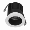 Светильник светодиодный потолочный встраиваемый , серия AL, Черно-белый, 7Вт, IP65, Теплый белый (3000К)