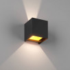 Настенный светильник BIG-KUB, Черный, 12Вт, 3000K, IP65, LWA803L-BL-WW