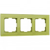 Рамка Werkel Favorit для розетки и выключателя на 3 поста (фисташковый) WL01-Frame-03
