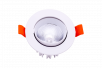 Светильник светодиодный потолочный встраиваемый наклонный, серия DL-KZ, Белый, 7Вт, IP20, Теплый белый (3000К)