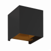 Настенный светильник BIG-KUB, Черный, 12Вт, 3000K, IP65, LWA803L-BL-WW