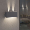 Уличный настенный светодиодный светильник WINNER DOUBLE LED IP54 35137/W серый