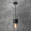 Уличный подвесной светильник Roil чёрный/дымчатый плафон IP54 35125/H
