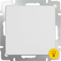 W1113001/ Перекрестный переключатель одноклавишный (белый)