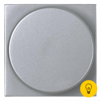 Светорегулятор поворотно-нажимной 60-500Вт ABB Niessen Zenit Серебро