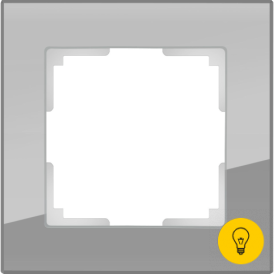 W0011115/ Рамка на 1 пост Favorit (серый,стекло)