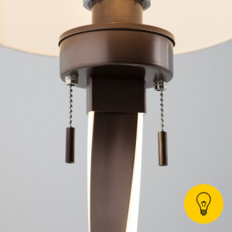 Настольная лампа со светодиодной подсветкой арматуры 991 кофе
