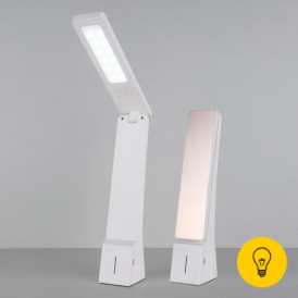 Настольный аккумуляторный светодиодный светильник Desk белый/золотой (TL90450)