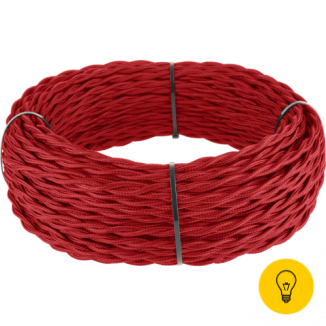 Ретро кабель витой 3х2,5 (красный) 20 м под заказ