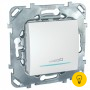 Диммер нажимной (кнопочный) 400Вт для л/н и эл.трансф., Белый, серия Unica, Schneider Electric