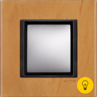 Рамка 1-ая (одинарная), Светлая кожа, серия UNICA TOP/CLASS, Schneider Electric