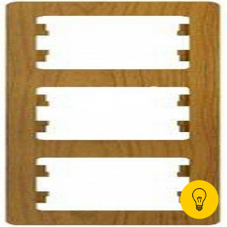 Рамка 3-ая (тройная) вертикальная, Дерево Дуб, серия Glossa, Schneider Electric