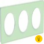 Рамка 3-ая (тройная), Зеленый лед/Белый, серия Odace, Schneider Electric