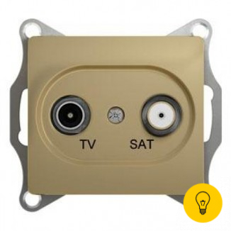 Розетка телевизионная единственная ТV-SAT, Титан, серия Glossa, Schneider Electric