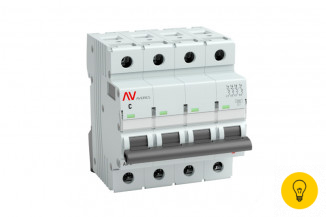 Автоматический выключатель EKF AVERES AV-6, 4P, 1A, C, 6kA, SQ mcb6-4-01C-av
