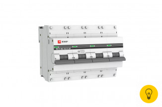 Автоматический выключатель EKF PROxima ВА 47-100, 4P, 10А, D, 10kA, SQ mcb47100-4-10D-pro