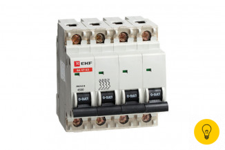 Автоматический выключатель EKF ВА 47-63, 4P, 1А 4,5kA SQ mcb4763-4-01C