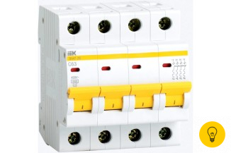 Автоматический модульный выключатель IEK 4п C 40А ВА 47-29 4.5кА ИЭК MVA20-4-040-C
