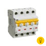 Автоматический выключатель IEK ВА 47-60, 4Р, 3А, 6 кА, характеристика С MVA41-4-003-C