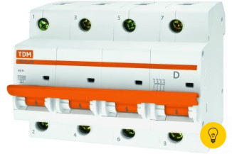 Автоматический выключатель TDM ВА47-100 4Р 100А 10кА D SQ0207-0044