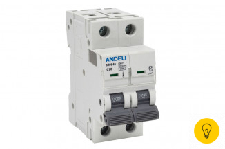 Автоматический выключатель ANDELI DZ66-63/2P 10A 6kA х-ка C ADL01-240