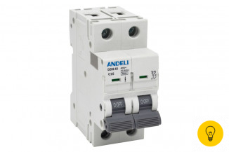 Автоматический выключатель ANDELI DZ66-63/2P 16A 6kA х-ка C ADL01-241