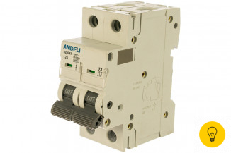 Автоматический выключатель ANDELI DZ66-63/2P 25A 6kA х-ка C ADL01-243