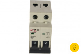 Автоматический выключатель ЭРА NO-900-25 ВА47-29 2P 8А кривая C Б0031757