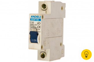Автоматический выключатель ANDELI DZ47-63/1P 32A 4.5kA х-ка C ADL01-067