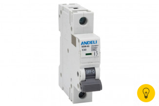 Автоматический выключатель ANDELI DZ66-63/1P 32A 6kA х-ка C ADL01-231