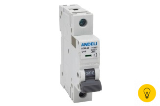 Автоматический выключатель ANDELI DZ66-63/1P 40A 6kA х-ка C ADL01-232