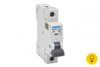 Автоматический выключатель ANDELI DZ66-63/1P 50A 6kA х-ка C ADL01-233