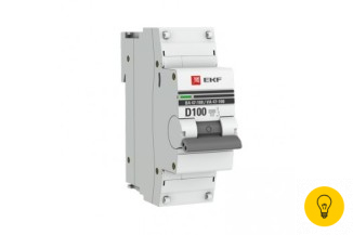 Автоматический выключатель EKF 1P, 100А, 10kA, ВА 47-100, PROxima SQ mcb47100-1-100D-pro