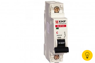 Автоматический модульный выключатель EKF 1п C 4А ВА 47-63 mcb4763-1-04C