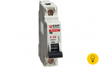 Автоматический выключатель EKF ВА 47-63, 1P 10А 4,5kA mcb4763-1-10C