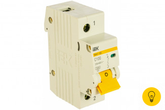 Автоматический модульный выключатель IEK 1п C 100А ВА 47-100 10кА ИЭК MVA40-1-100-C