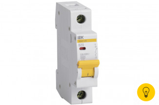 Автоматический модульный выключатель IEK, 1 полюс, B, 20А, ВА47-29, 4.5кА, ИЭК MVA20-1-020-B