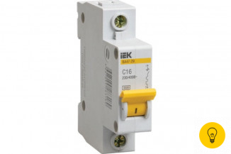 Автоматический выключатель IEK ВА47-29 1п, 1.6А, С, 4.5кА MVA20-1-D16-C