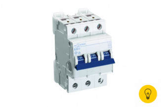 Автоматический выключатель ABL 3P, C, 2 А, 10 кА, 230/400 В AC, серия Т C2T3