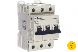 Автоматический выключатель ABL 3P, D, 3 А, 10 кА, 230/400 В AC, серия Т D3T3