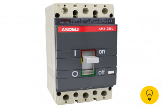Автоматический выключатель ANDELI AM3-250S/3P 200A 65KA ADL06-821
