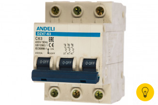 Автоматический выключатель ANDELI DZ47-63/3P 32A 4.5kA х-ка C ADL01-095