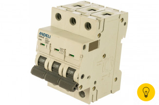 Автоматический выключатель ANDELI DZ66-63/3P 40A 6kA х-ка C ADL01-258