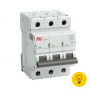 Автоматический выключатель EKF AVERES AV-6, DC, 3P, 2A, C, 6kA, SQ mcb6-DC-3-02C-av