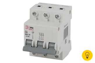 Автоматический выключатель ЭРА SIMPLE ВА 47-29 3P 6А C 4,5кА Б0039236