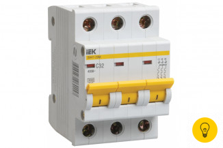 Автоматический выключатель IEK ВА47-29М, 3P, 4A, 4.5кА B MVA21-3-004-B